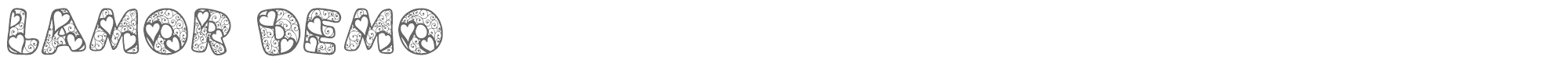 Sample characters Lamor Font